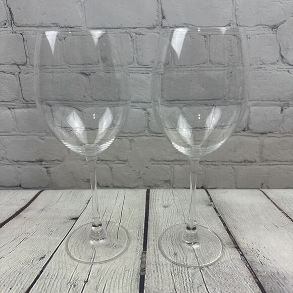 Set Of 2 KIRKLAND‎ SIGNATURE Crystal 10.5" Jumbo 25 oz Wine Glass Discontinued - Picture 1 of 6